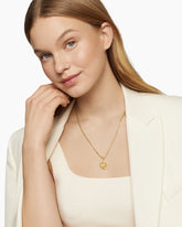 Libra Amulet in 18K Yellow Gold with Diamonds, 19mm